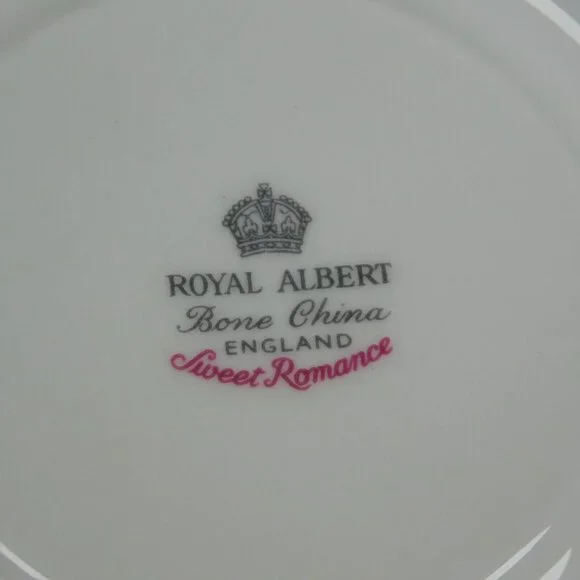 Royal Albert Sweet Romance Saucer ONLY Bone China Red Rose Gold Rim Replacement - Picture 7 of 7